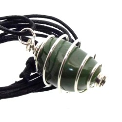 Nephrite Jade Mini Gemstone Spiral Pendant